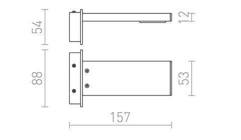 PARAGNA Seinävalaisin – Kromi, LED 5.7W, IP44 - Nordic Lumen