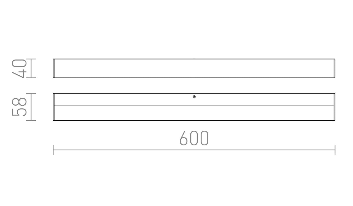 Rendl LEVIA 60 LED-vägglampa – måttskiss