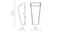 PIA ulkotilan seinävalaisin, LED 2x3W, IP54, 3000K - Nordic Lumen