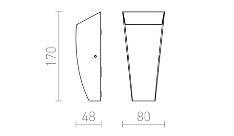 PIA ulkotilan seinävalaisin, LED 2x3W, IP54, 3000K - Nordic Lumen