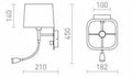 PERTH seinävalaisin, LED 7+3W, 230V, E14, 3000K - Nordic Lumen