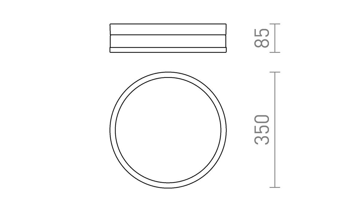 Rendl CIRA 35 IP44 LED-taklampa – måttskiss