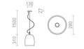 Tekniset mitat COROA NEW 28 riippuvalaisimelle