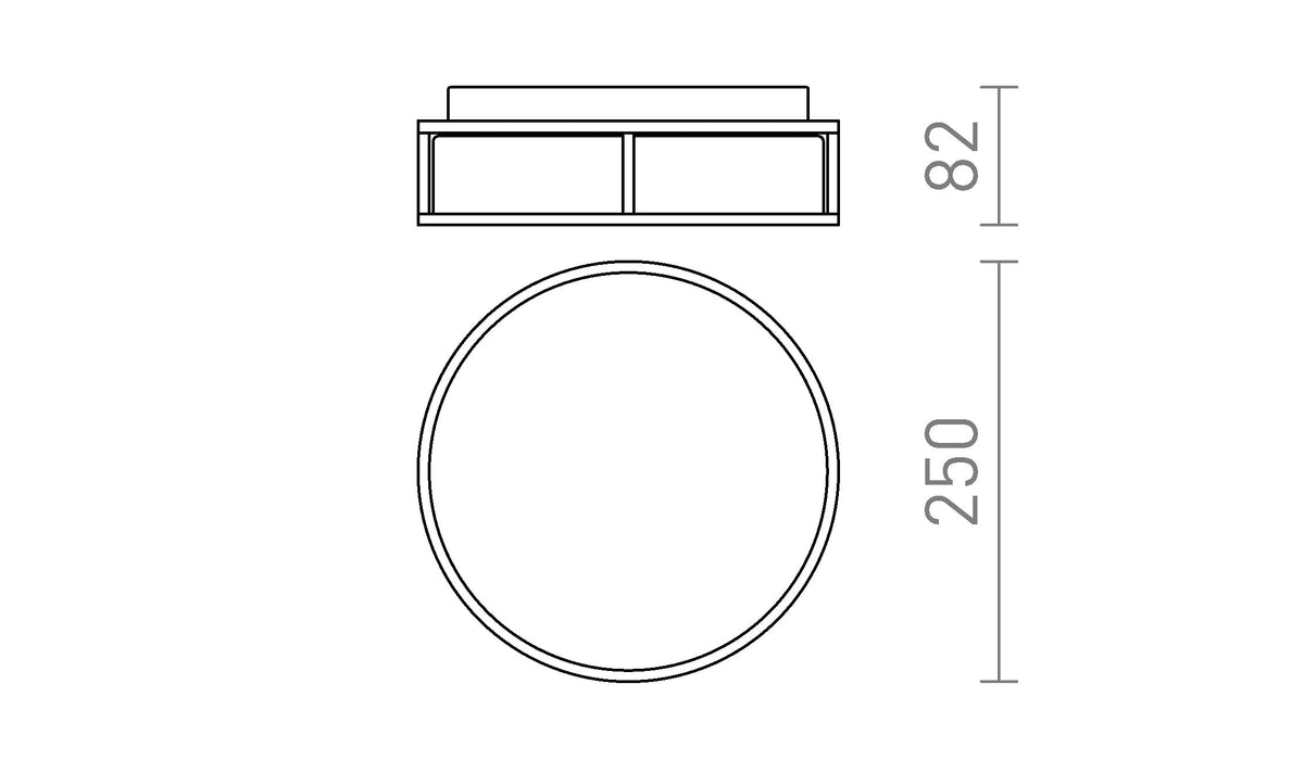 Rendl GRANDE LED 25 LED-taklampa – måttskiss
