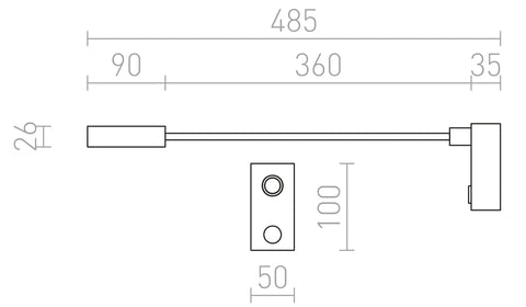 AIM LED-kohdevalaisin – 3W, 180 lm, Hanhenkaula ja Kosketuskatkaisija - Nordic Lumen