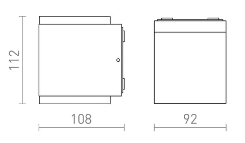 TIRAS ULKOTILAN VALAISIN LED 2x6W 371 lm Ra 80 - Nordic Lumen