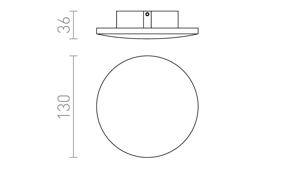 Rendl ATLANTA LED-vägglampa – måttskiss