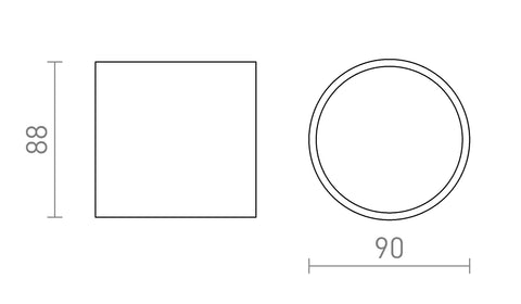 SENZA R ulkovalaisin, LED 6W, IP65, tummanharmaa - Nordic Lumen