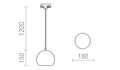 AGNETA Riippuvalaisin 3-Vaihekiskolle – Moderni E27 Metallivalaisin - Nordic Lumen