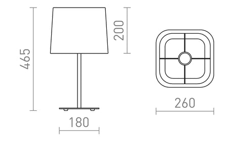 PERTH pöytävalaisin 230V LED E27 11W - Nordic Lumen