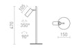 TAPIO pöytävalaisin musta 230V LED 4.5W 3000K - Nordic Lumen