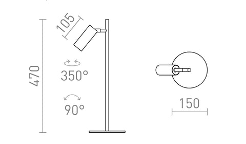 TAPIO pöytävalaisin musta 230V LED 4.5W 3000K - Nordic Lumen