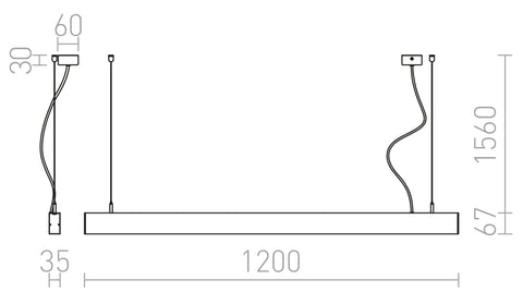 PESANTE 35 riippuvalaisin, LED 40W, 230V, 3000K - Nordic Lumen