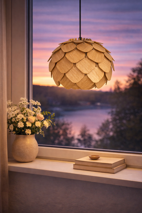 Nordland Design Isabella Mini -ikkunavalaisin, koko S, tummantammen sävy – tuotegallerian kuva 2